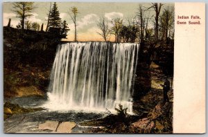 Postcard Owen Sound Ontario c1907 Indian Falls Scenic View D1 Cancel Grey County