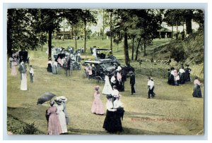 c1910 Scene in Matter Park, Marion Indiana IN Antique Posted Postcard