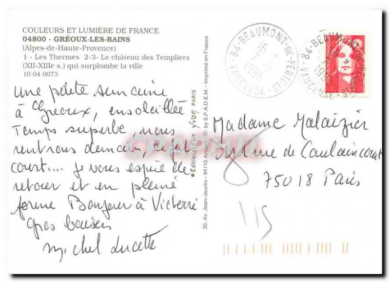 Postcard Modern Greoux les Bains