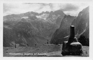 RPPC Unterkunftshaus Zwieselalm mit Dachstein Austria c1930s Vintage Postcard