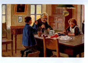 224073 RUSSIA Germashev Preparation Easter Lenz #162 postcard