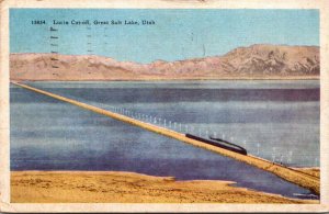 Utah Great Salt Lake Train Crossing Lucin Cut-Off 1944