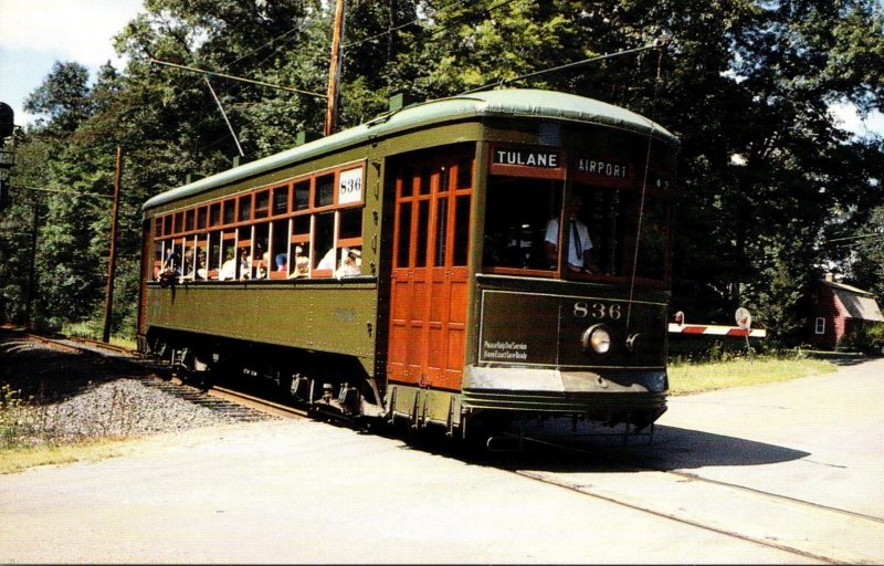 Connecticut East Windsor Trolley Mueum Streetcar #836 Crossing Borrup Road