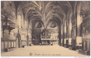 Interior View, Salle Gothique, Hotel de Ville, Bruges, Belgium 1900-10s