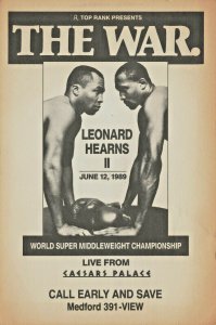 Caesars Palace The War Leonard vs Hearns II 1989  Postcard