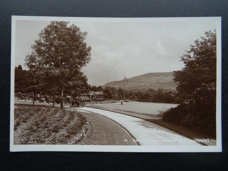 Lancashire RAWTENSTALL Whitaker Park BOWLING GREEN - Old RP Postcard