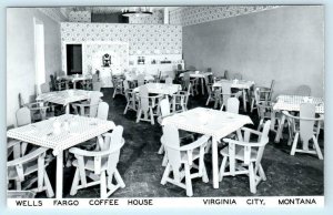 RPPC VIRGINIA CITY, Montana MT ~ Roadside WELLS FARGO COFFEE HOUSE  Postcard