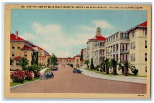 1940 John Sealy Hospital Group State Medical College Galveston Texas TX Postcard