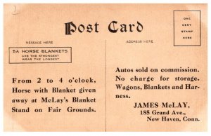 5A  Fashion   Square  Horse  Blanket , Connecticut New Haven McLay's