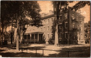 Parker Hall, Bates College Lewiston ME c1937 Vintage Postcard F45