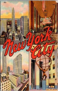 New York City Multi View 1951 Curteich