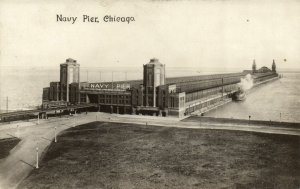 PC CPA US, IL, CHICAGO, NAVY PIER, VINTAGE REAL PHOTO POSTCARD (b6963)