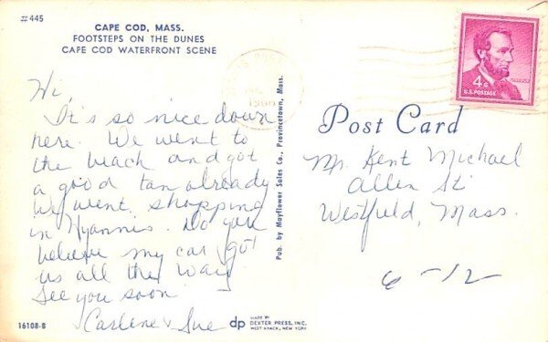 Greetings from Cape Cod Dennis, Massachusetts Postcard