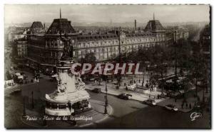 Old Postcard Paris Place de la Republique