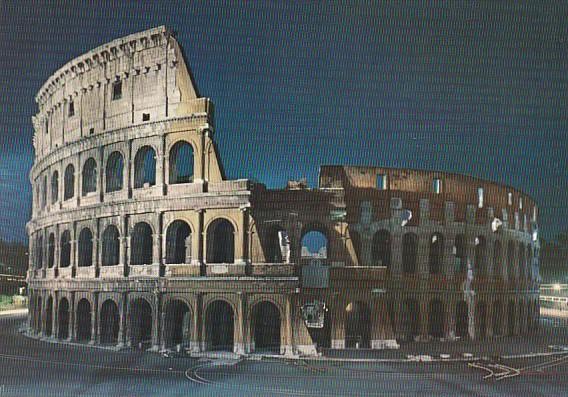 Italy Rome Roma Il Colosseo Notturno