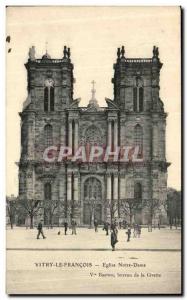 Old Postcard Vitry Le Francois Notre Dame Church