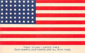 Patriotic Greetings USA Flag Vintage Postcard AA69634