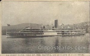 Robert Fulton Hudson River Line Steamer, Ship Unused very left top corner tip...