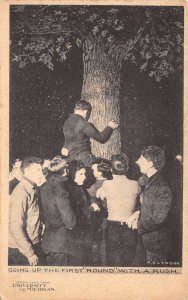 Ann Arbor Michigan Students Hugging Tree,  University Of Michigan PC U5212