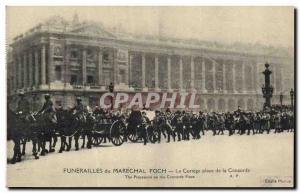 Old Postcard Funerals of the procession Marechal Foch Place de la Concorde