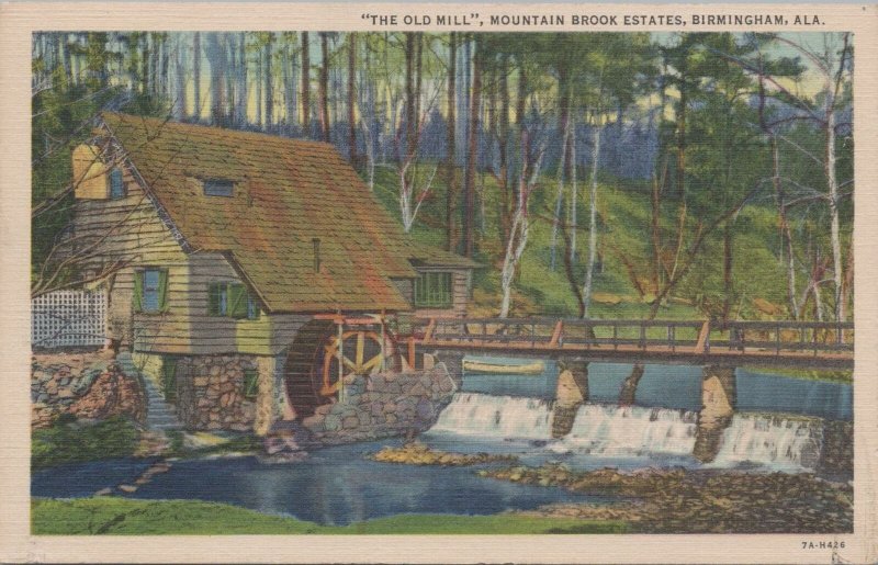 Postcard The Old Mill Mountain Brook Estates Birmingham AL