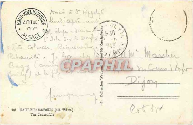 Old Postcard HIGH KOENIGSBOURG Overview