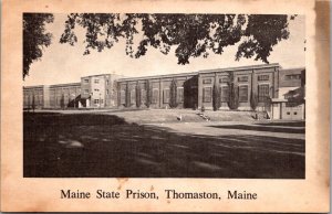 View of Maine State Prison, Thomaston ME Vintage Postcard E65