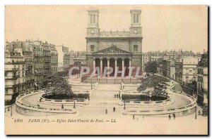 Old Postcard Paris Church of Saint Vincent de Paul