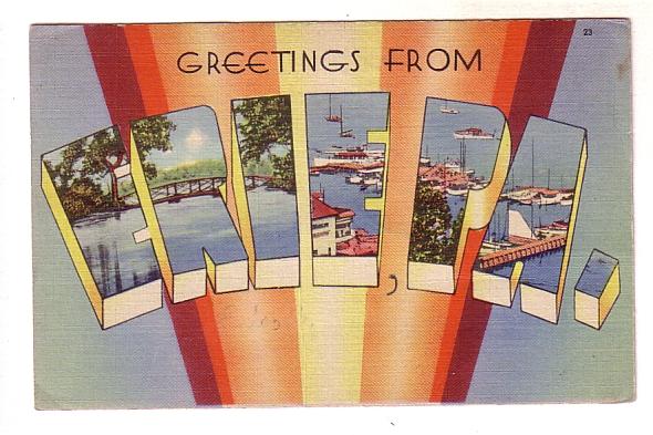 Sixview, Bridge, Docks, etc. Erie, Pennsylvania, Canadian Postage Due Stamp o...