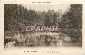 'Old Postcard Vosges Raon L''Etape Picturesque Lake of Criquette'