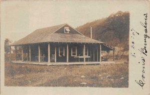 RPPC BUNGALOW BUSHKILL PENNSYLVANIA REAL PHOTO POSTCARD 1907