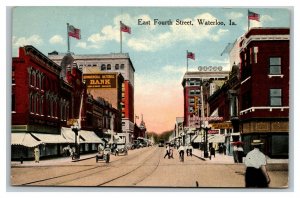 Vintage Early 1900's Divided Back Postcard E. 4th Street Waterloo Iowa UNPOSTED