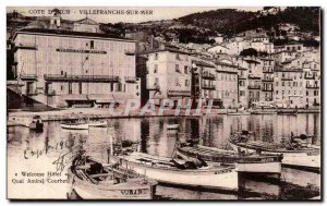 Villefranche sur Mer - Welcome Hotel - Quai Amiral Courbet - Old Postcard