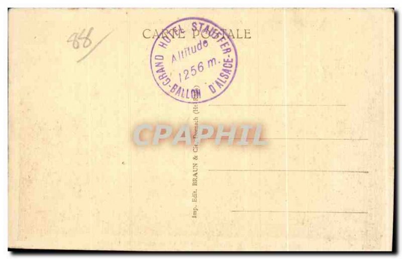 Old Postcard Ballon d'Alsace The Hotel Stauffer And Ball From The Summit