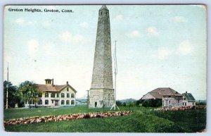 1910's GROTON CONNECTICUT GROTON HEIGHTS MONUMENT* E P CHARLTON CO POSTCARD