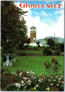c1970s Gloucester Australia Gloucester Memorial Park Clock Tower Rose 4x6 PC M20