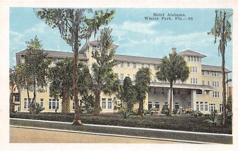 A82/ Winter Park Florida Fl Postcard c1915 Hotel Alabama Building