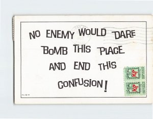 Postcard No Enemy Would Dare Bomb This Place And End This Confusion!, Art Print