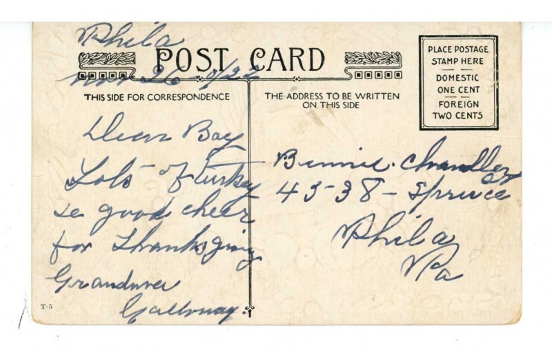 Greeting - Thanksgiving  (creases)