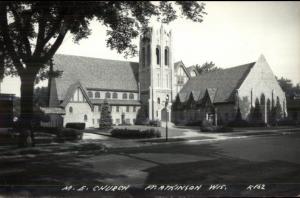 Fort Atkinson WI ME Church Real Photo Postcard rpx