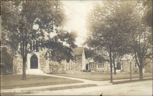 Newton Highlands Mass MA Congregational Church c1910 Real Photo Postcard