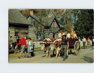 Postcard Riding in the Ox-Cart, Upper Canada Village, Morrisburg, Canada