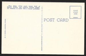 Tropical Fort Myers Beach Florida Unused c1948