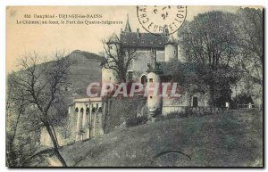 Old Postcard Dauphine Uriage les Bains Le Chateau Fort at the bottom of the F...