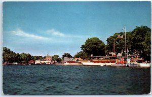 Postcard - Town Dock And Boats - Alexandria Bay, New York