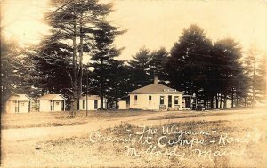 Milford ME The Wigwam Ice Cream & Gas Station Camps Real Photo Postcard