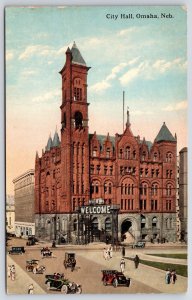 City Hall Omaha Nebraska NB Government Building Street View Landmark Postcard