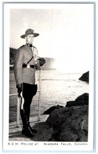 c1950's RCM Police at Niagara Falls Canada RPPC Photo Vintage Postcard