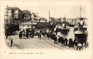 CPA AK DIEPPE Gare Maritime TRAM VAPEUR (977487)