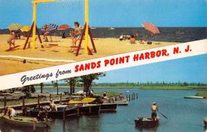 Sands Point Harbor New Jersey Recreation Multiview Vintage Postcard K73031
